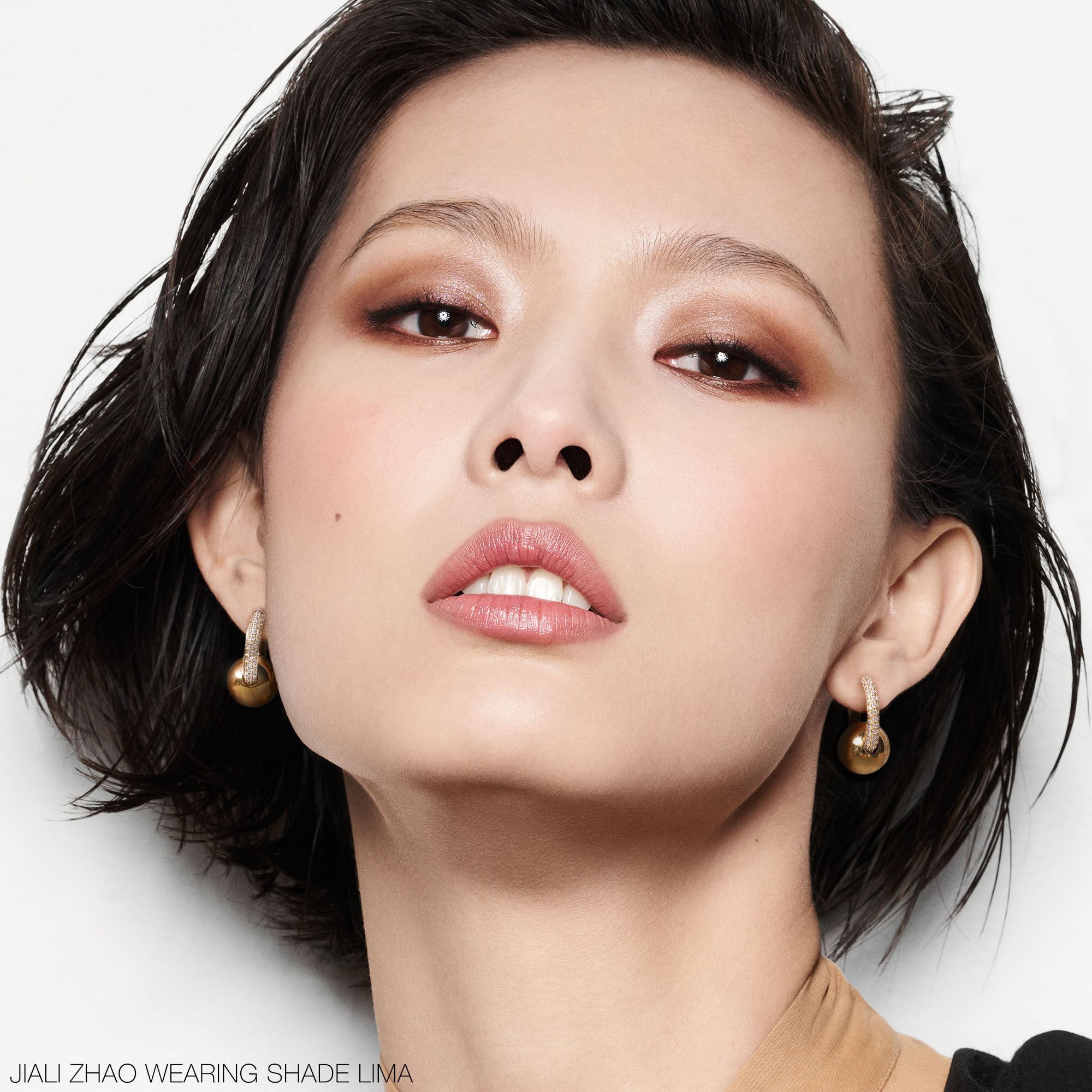 Model wearing NARS Natural Matte Longwear Foundation